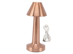 Rebe-lâmpada De Mesa Led 3w 3 Cores Ajustável Sem Fio Recarregável Usb Luz De Mesa De Noite Rosa Ouro