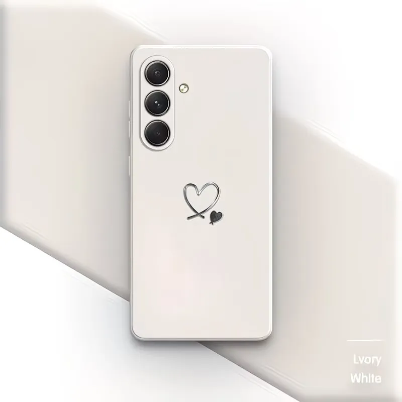 Capa De Silicone Multicolorida Para Celular (galaxy Note20 Branco), Com Estampa Simples.