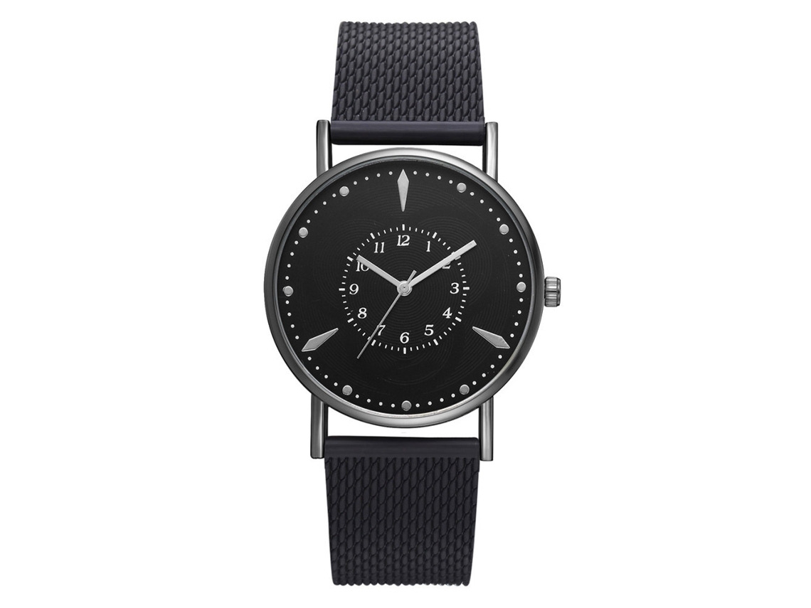 Relógio de pulso masculino Fanteeda Fashion Casual Black Quartz Business