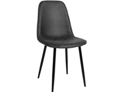Cadeira de Jantar Napier Preto/Couro Sintético Vintage CLP