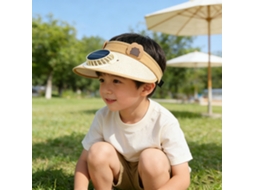 Chapéu com Ventilador Solar MDUG (bege)