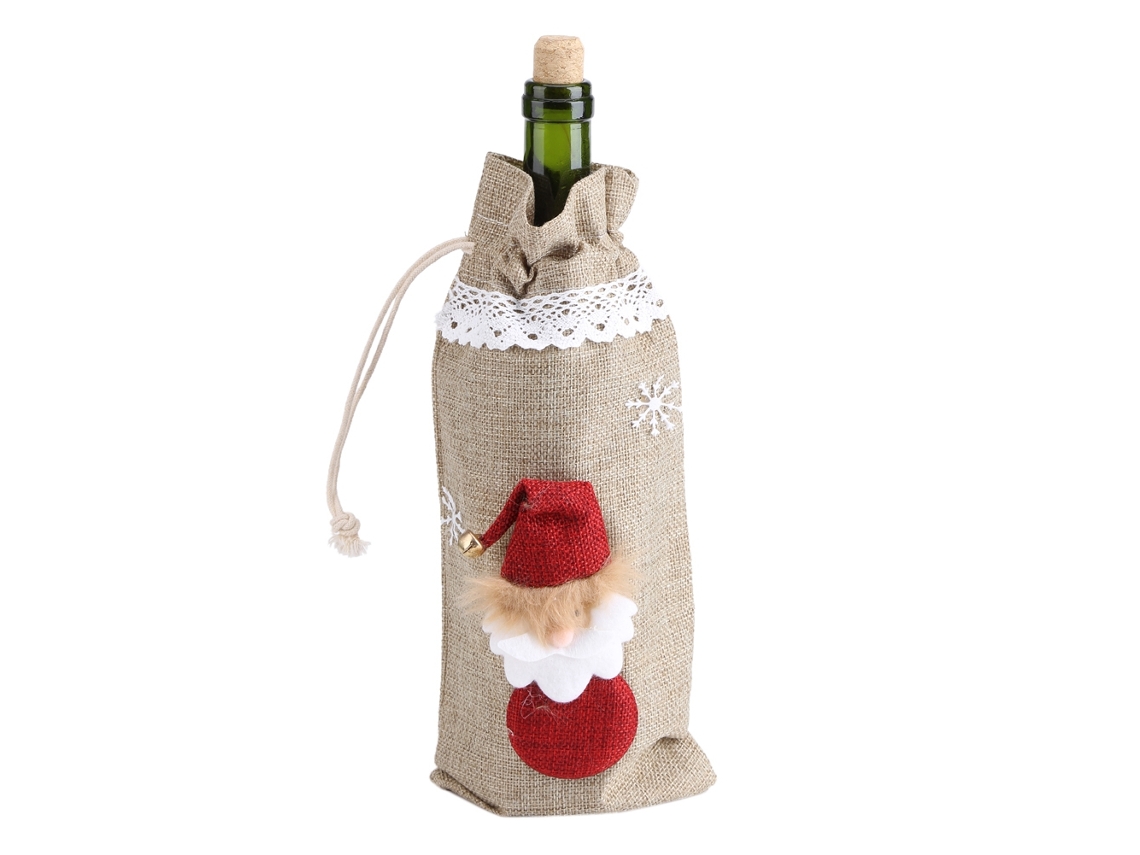 KOFIHETY Sacos para garrafas de vinho, decorações de Natal em formato de boneco de neve, papel de embrulho para jantares.