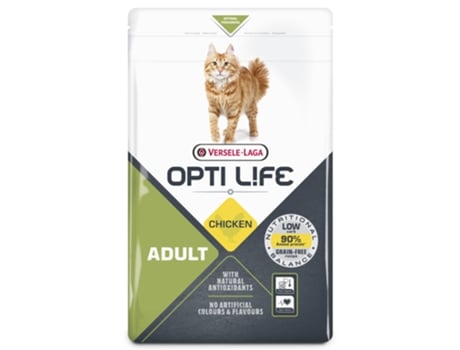 Ração seca para Gato VERSELE-LAGA OPTI LIFE Adulto Frango (Quantidade: 2,5 kg)