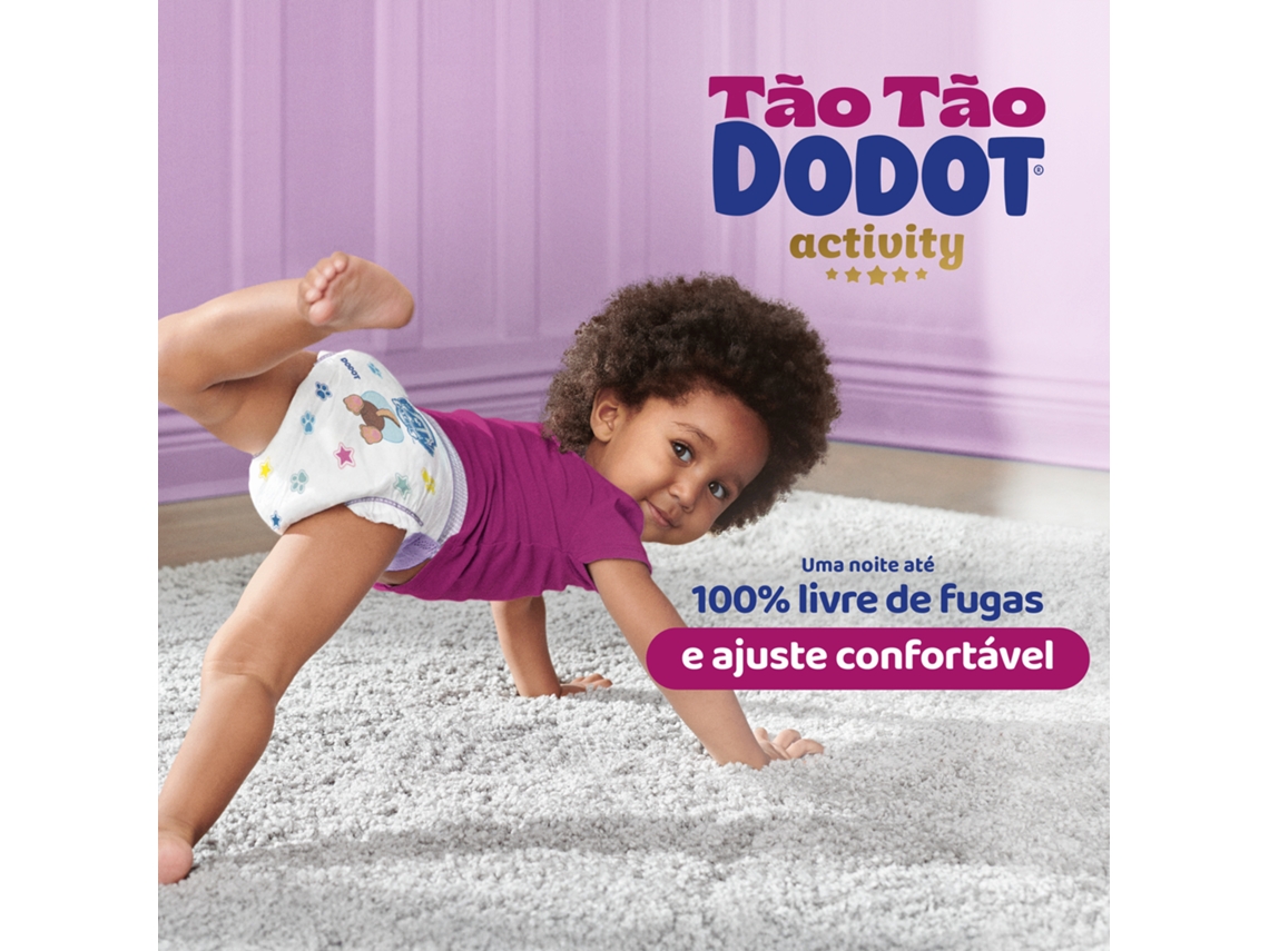 Conjunto Fraldas Activity +14kg T6+ + Toalhitas Bebé Aqua Pure DODOT Emb. 117 + 96 + 48