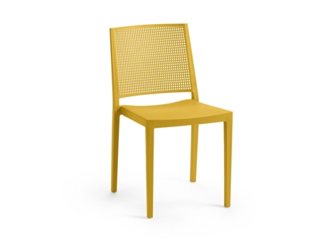 Conjunto 4 Cadeiras Grid Sem Braços Mostarda Tensai Furniture