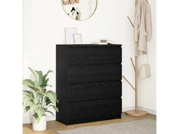 Aparador 80x35x99 cm Derivados de Madera de Roble Negro