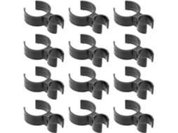 Conjunto De 10 Prendedores Reutilizáveis Plástico Preto Para Garrafas E Velas, Ideais Para Festas Os Suportes