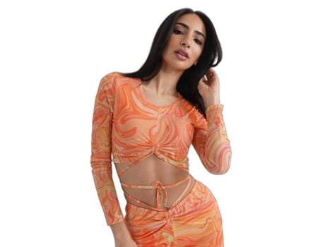 Top para Mulher SIXTH JUNE  Ink Cordon Details Laranja (Tamanho:S)