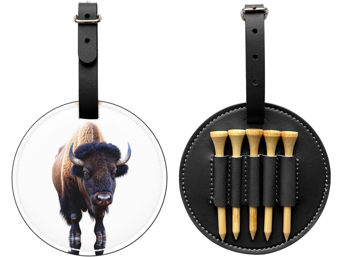 Bolsa para Guardar Tees de Golfe Bison, Preta Fácil de Transportar e Mais Eficiente para Jogar Golfe.