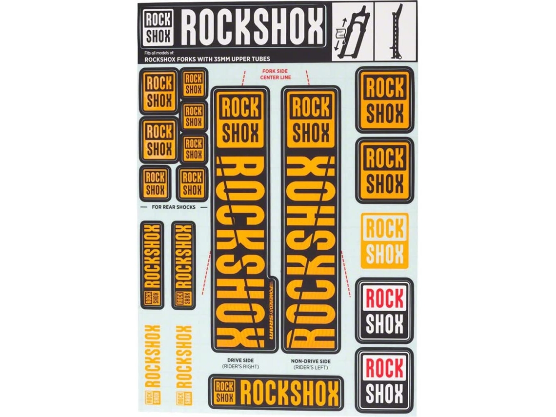 Autocolantes ROCKSHOX 35mm TU