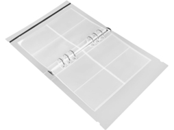 Pasta para fotos transparente Mobestech A5, design de folhas soltas, material PP resistente ao desgaste, estilo moderno.