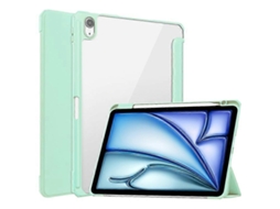 Capa Compatível Com Ipad Air 11 , Transparente, Em Couro Pu, Função De Ativação/desativação Automática E Suporte Para Caneta Tuotuo (2024)