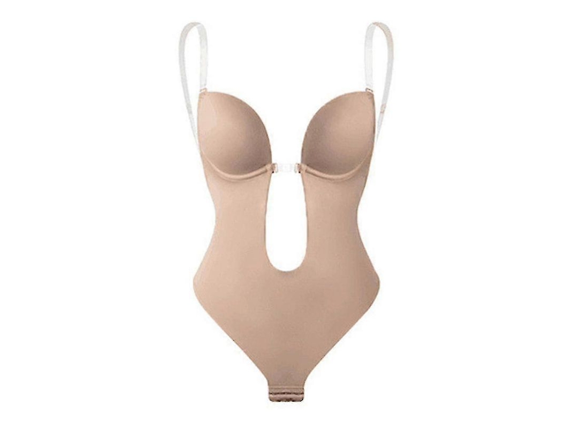 2026 body Shaper Sem Costas para Mulher com Decote em V e Tanga para Vestidos de Costas Baixas