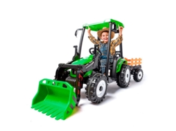 Trator De Bateria Infantil 24v Com Escavadeira E Reboque Verde Ataa