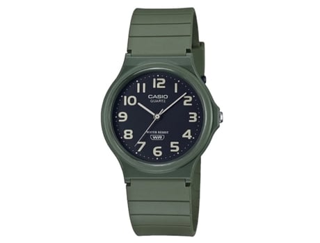 Relógio Casio > reloj analógico collection mq 24uc 3bef/ 39mm/ verde - MQ-24UC-3BEF