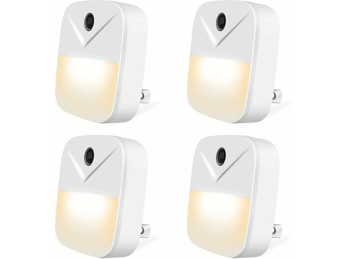 Interruptor De Luz Inteligente Com Luz Noturna, Pacote Com 4 Unidades, Luzes De Parede Com Acendimento/desligamento Automático Para Corredores