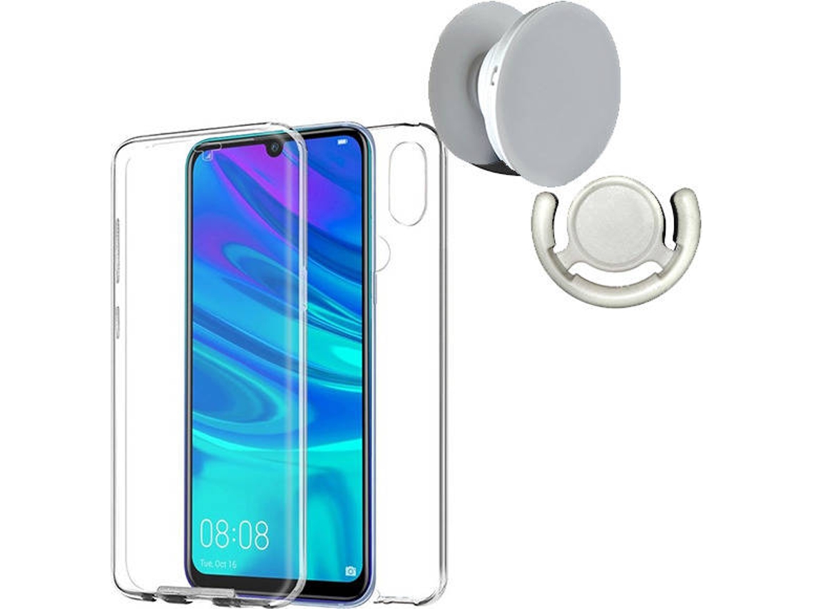 Kit Capa, PopSocket e Suporte PopSocket Huawei Y9 2019 3x1 360º Impact Protection Transparente