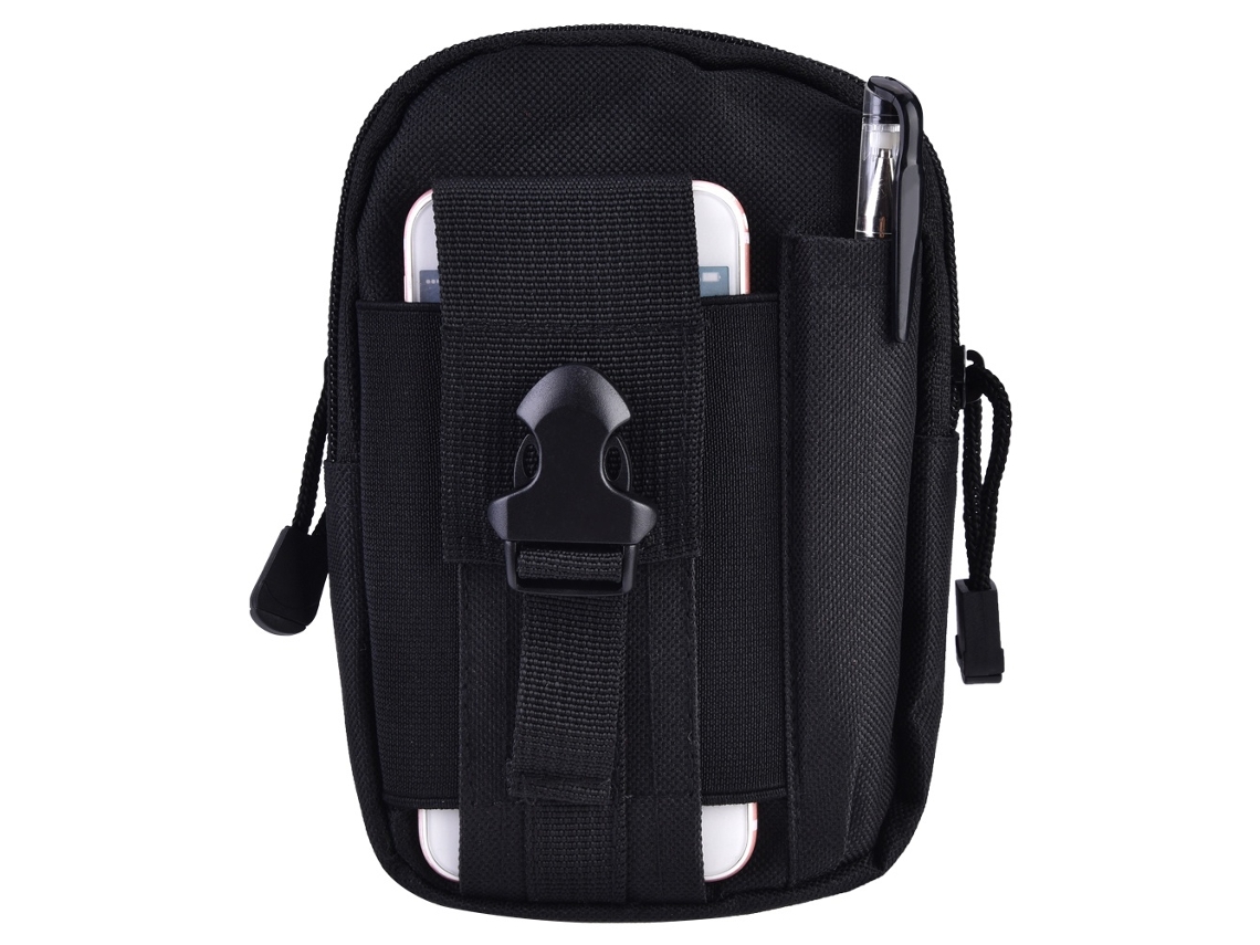 Lurelia Pochete Desportiva Colete Tático Camuflado Para Corrida, Bolsa De Cintura À Prova D'água Para Celular, Para Corrida E Viagens (preto)