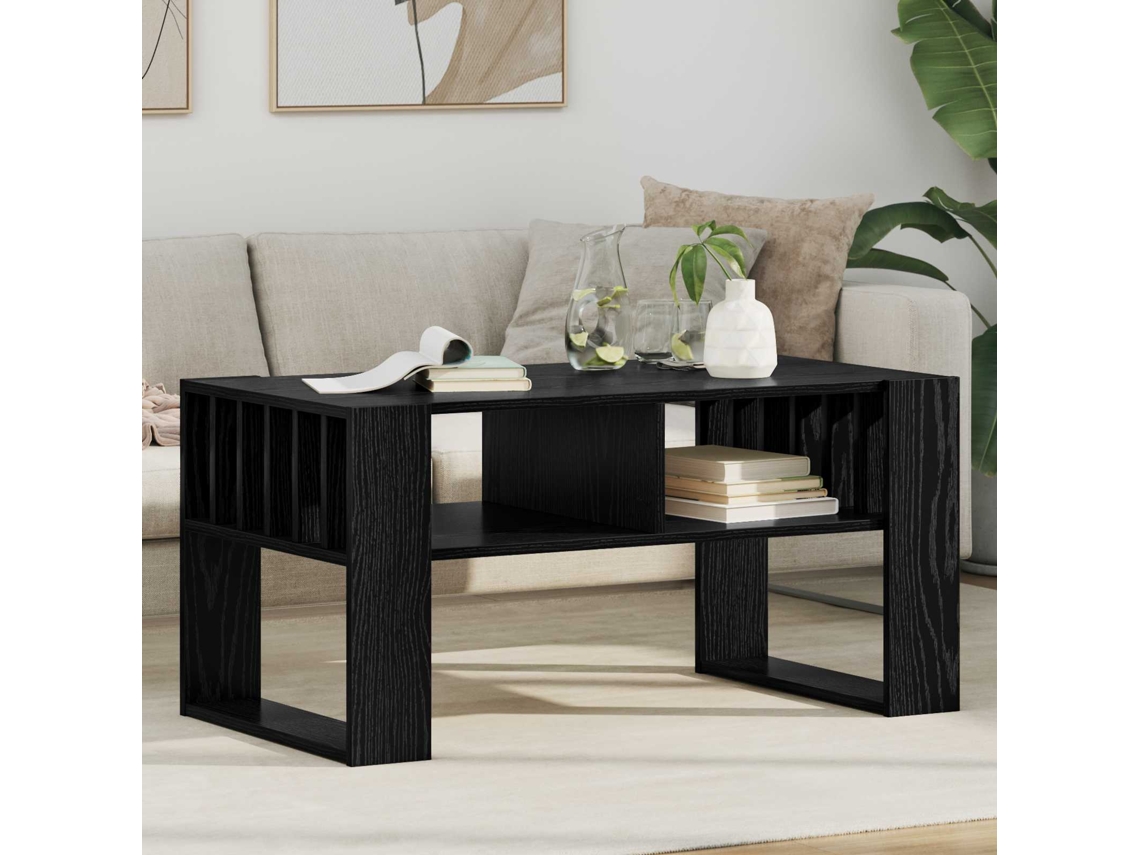 Vidaxl Mesa De Centro Carvalho Preto 92 X 49,5 X 45 Cm