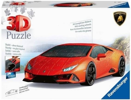 Puzzle 3D Lamborghini Huracan Evo - 108 Peças
