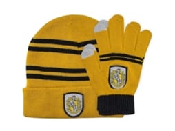 Conjunto de Chapéu e Luvas de Inverno HARRY POTTER Hufflepuff Junior