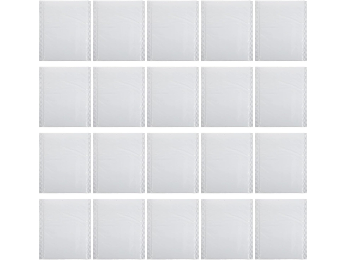 Pacote com 100 unidades de envelopes acolchoados autoadesivos impermeáveis para encomendas, roupas e correspondências.