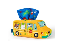 Mali brinquedo de Caixa de Papel Higiênico Pelúcia Sensorial para Bebê com Aprendizagem e Exercícios Motor