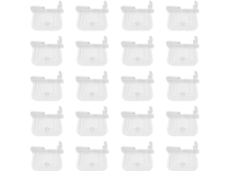 Conjunto de 100 Amosfun Presilhas Fixação em Plástico Sólido para Prateleiras e Armários Lojas, Melhora a Co
