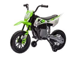 Moto Elétrica Infantil Verde 12v, 3-6a, Rodinhas. Cs