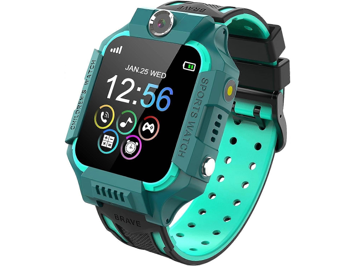 Relógio inteligente infantil com comunicação bidirecional, MP3 player, câmera, calculadora, gravador, jogo SOS, bicicleta elétrica Blue Ly