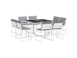 Garden Dining Set, Garden Dining Sets Vidaxl Branco Aço (n/a)