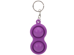 Mali chaveiro Anti estresse Silicone com Botões Push Bubble para Estudantes Adultos Crianças Roxo