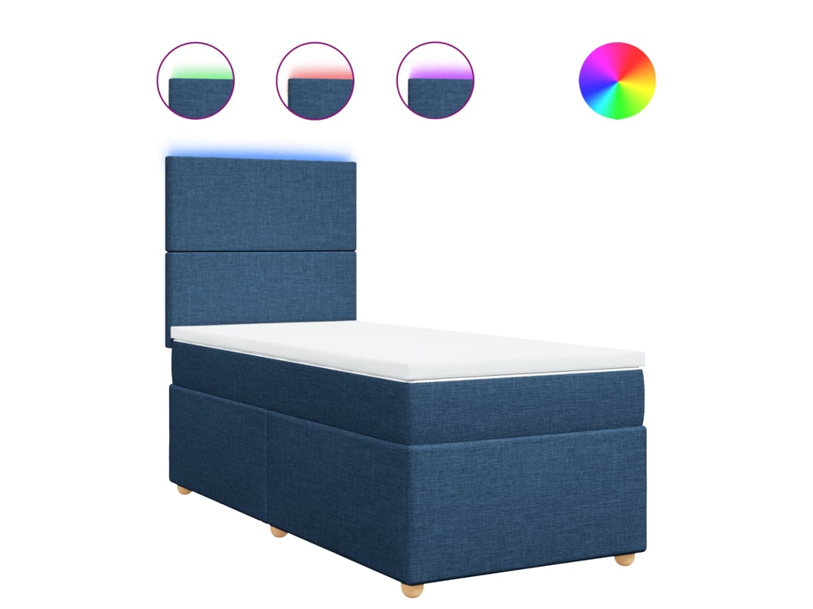 Box Spring Bed, Box Spring Beds Vidaxl Azul Tecido (80 X 200 Cm)