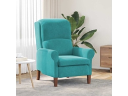 Vidaxl Poltrona Turquesa Veludo