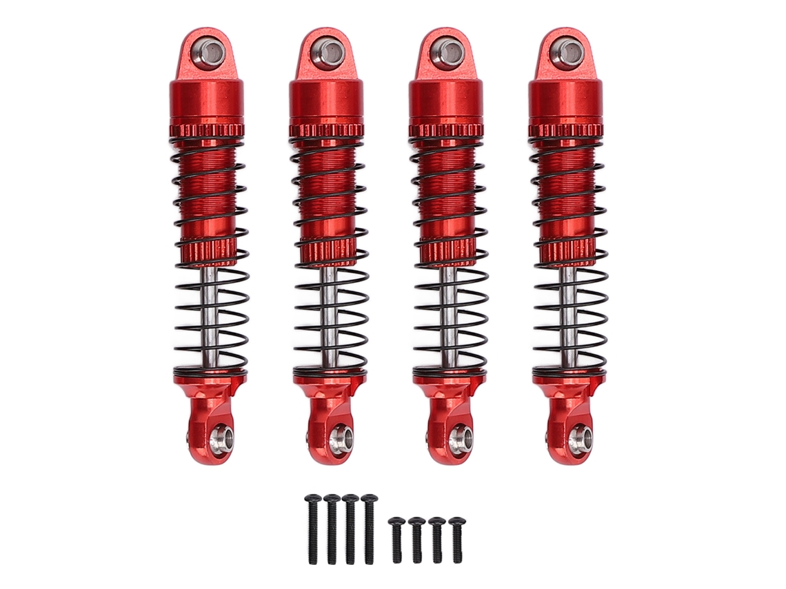 Mali 4pcs Amortecedor de Choque Rc 50mm Peças de Upgrade em Liga de Alumínio T6061 Alto Resistência Vermelho