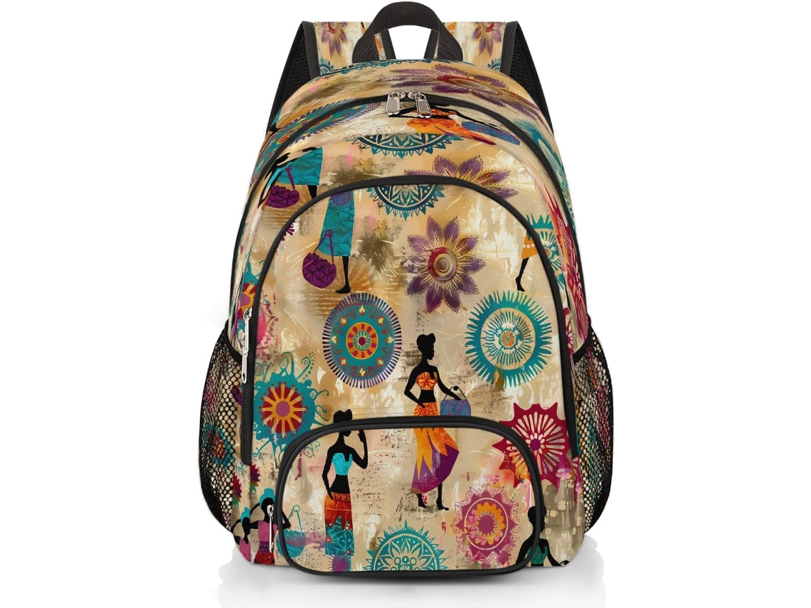 Mochila Mexpekil Com Estampa Mandala Africana Para Crianças, Meninos Meninas, Laptop, Casual Homens E Mulheres
