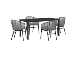 Maison Exclusive - Conjunto De Jantar Para Jardim 5 Pcs Antracite