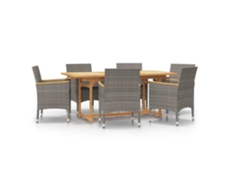 Garden Dining Set, Garden Dining Sets Vidaxl Cinzeto Rattan / Vime (n/a)