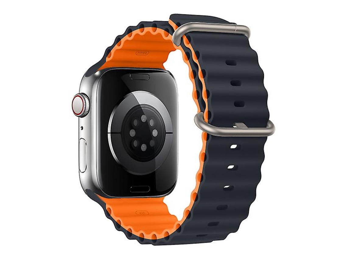Bracelete para Apple Watch Ultra Band 7 8 4 5 6 3 Se 38Mm 40Mm 41Mm Laranja Meia-Noite SIURN