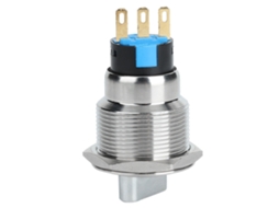 Interruptor Seletor Rotativo de Inox Ip67 19mm 3 Pinos 2 Níveis À Prova D'água YURU