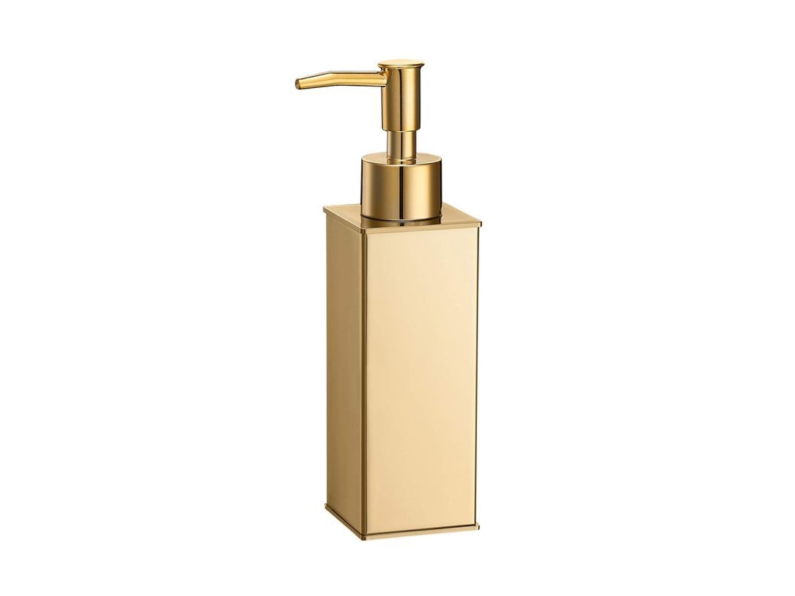 Dispenser de sabonete Nova Line, aço inoxidável dourado, para banheiro e cozinha