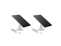 Painel Solar Câmera Segurança 4w 5v Ip65 2 Pack Branco
