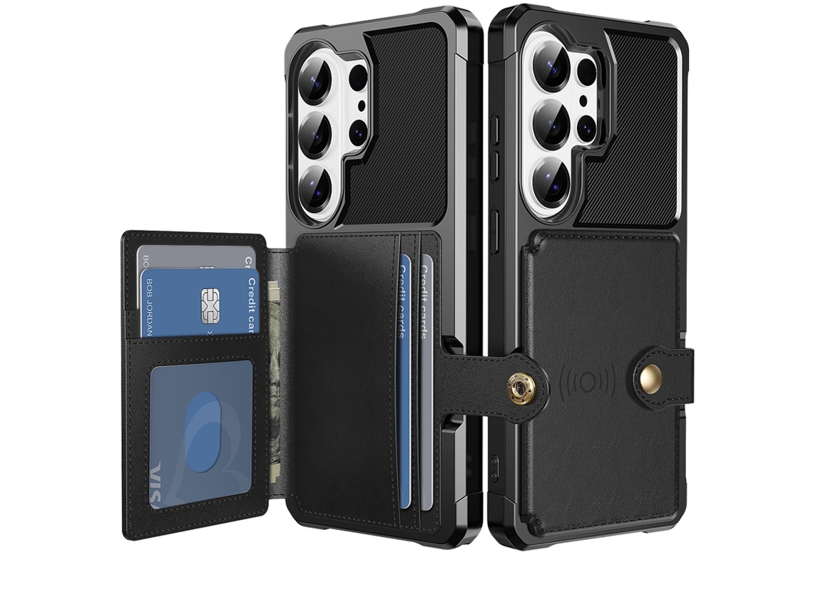 Capa Para Samsung Galaxy S26 Ultra Carteira Cobertura Total Preto Czhhmart
