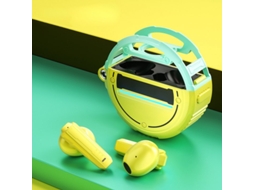 Auriculares Bluetooth True Wireless Gx-9 5.3 com Redução de Ruído Graves Música Jogo Amarelo