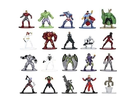 Conjunto de caixa Marvel - 20 estatuetas de metal de 4 cm