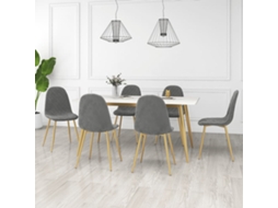 Vidaxl Cadeiras De Jantar 6 Pcs Veludo Cinzento-claro
