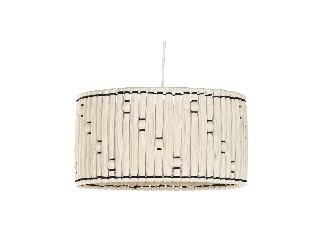 Luminária de Teto em Juta de Algodão com Nós Naturais, 39x39x21cm ALEXANDRA HOUSE LIVING