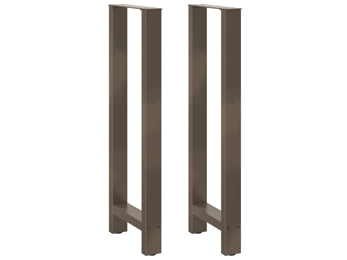 Vidaxl Pés De Mesa De Bar Em Aço Natural, 2 Peças, 50x (110-111) Cm, Aço