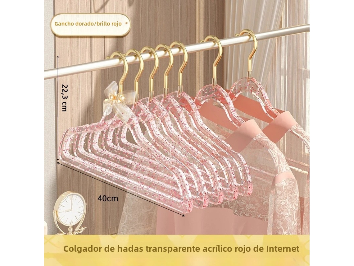(vermelho, 10 Peças) Cabide De Acrílico Antiderrapante Para Calças, Que Também Pode Ser Usado Para Guardar Casacos, Ternos E Outras Roupas.