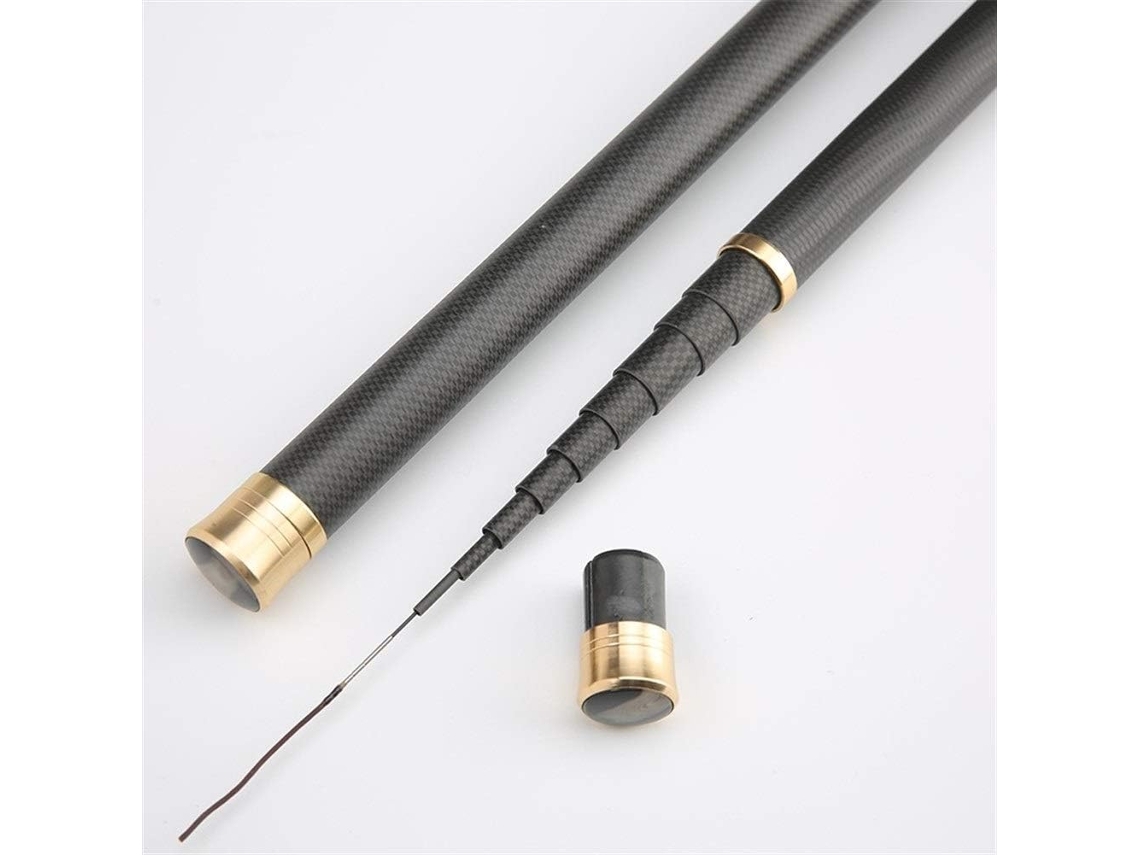 2,7 M 3,6 3,9 5 5,4 6,30 7,2 8 9 10 Vara Pesca Telescópica Fibra Carbono, ultraleve | S/MARCA